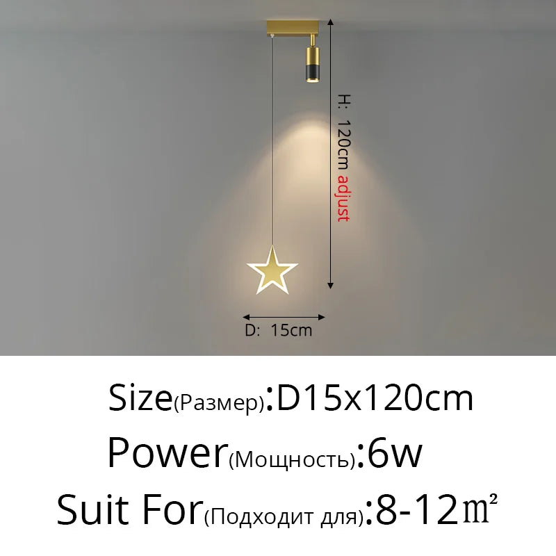 Modern Acrylic LED Chandelier Indoor Lighting For Bedroom Hallway Kitchen Living Room Bar With Spot Lamps Adjust Pendant Lights