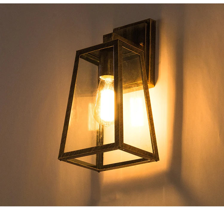 Retro Loft Outdoor Lamp Industrial Vintage Garden Light Restaurant Stair Aisle Bedroom Porch Cafe Lamp Bedside Wall Sconce