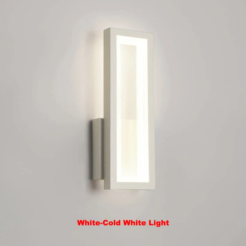 Modern Minimalist Wall Lamps Home Decor Living Room Bedroom Bedside 17w Ac96v-260v Led Sconce Black White Light Aisle Decoration