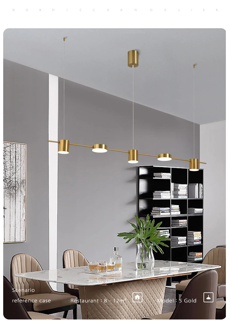 Modern Led Living Room Chandeliers Dining Table Ceiling Chandelier Kitchen Hanging Light Fixture Dimmable Indoor Lighting Lamp