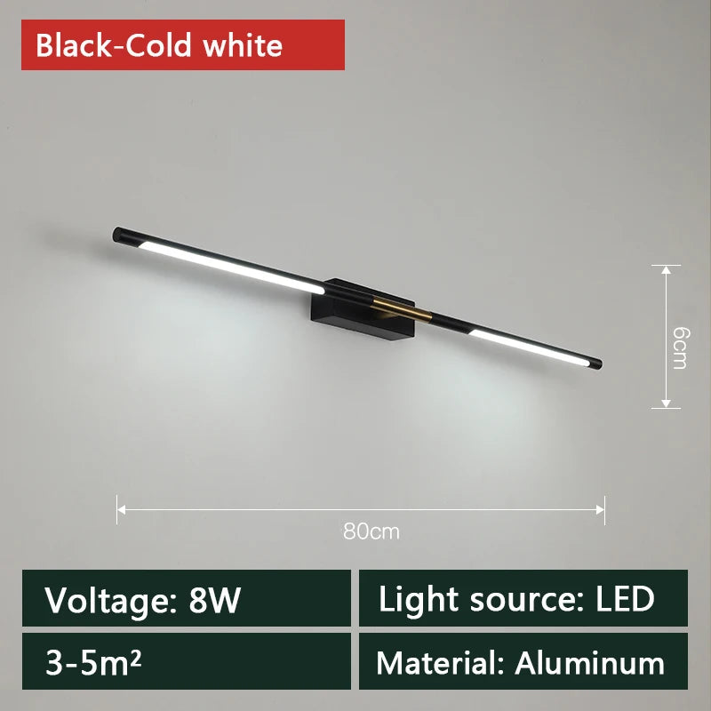 Modern LED Mirror Light 6W 8W Wall Mounted Fixture Corridor Bathroom Aisle Living Lighting Art Luminaire Wall Lamp AC90-260V