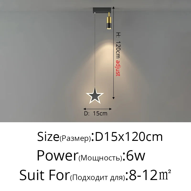 Modern Acrylic LED Chandelier Indoor Lighting For Bedroom Hallway Kitchen Living Room Bar With Spot Lamps Adjust Pendant Lights