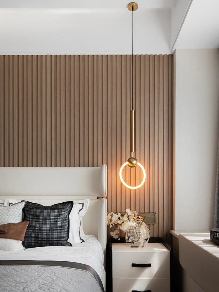 LED Pendent Lamp Modern Luxury Nordic Style Restaurant Pendant Light Bedroom Bedside Chandelier Creativity Kitchen Ceiling Light