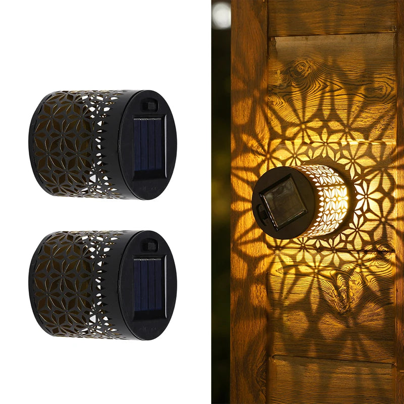 2026 Solar Outdoor Wall Light Waterproof Projection Lamp for Yard Terrace Patio Walkway Landscape Lighting Outdoor Decor