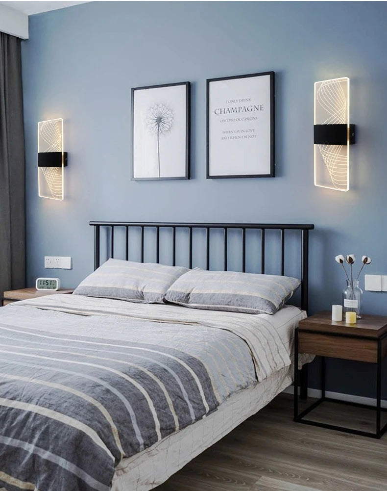 Acrylic Indoor Wall Lamp 6W LED Wall Light Modern Nordic Sconce Lamps Balcony Aisle Bedside Lights For Home Decoration AC85-265V