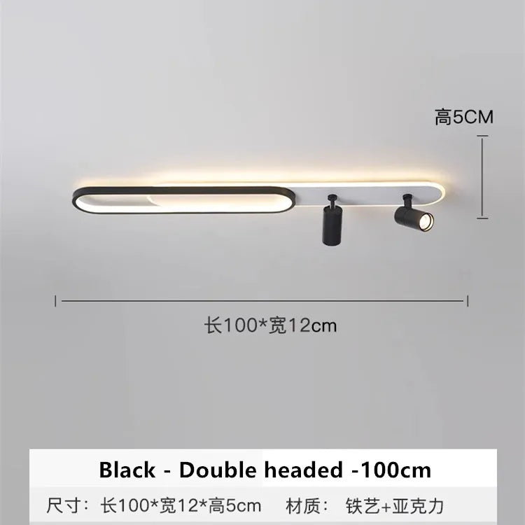Track Spotlights No Main Lights Living Room Wall Lamp Long Hallway Light Cloakroom LED Ceiling Lights Spotlights For Dining Room