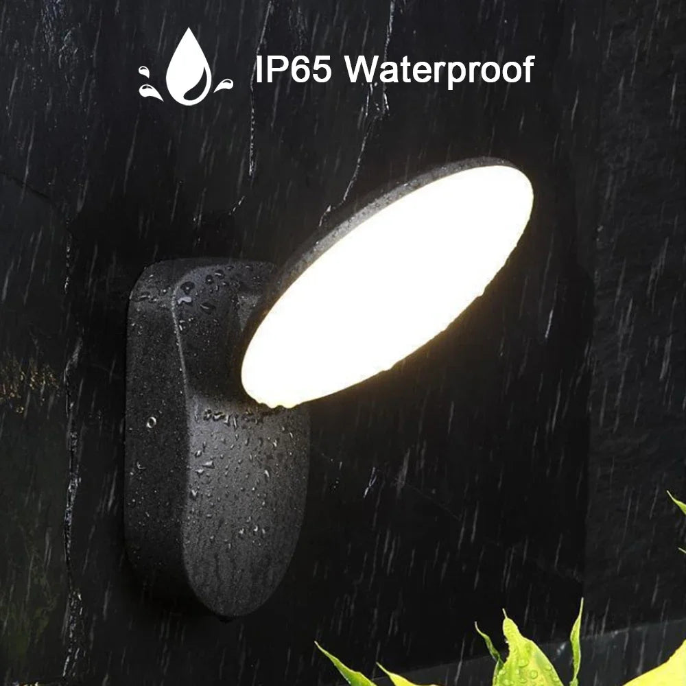 PIR Motion Sensor LED Outdoor Wall Lamp 12W IP65 Waterproof Aluminum Garden Porch Light Corridor Entrance Sconce Indoor Fixture