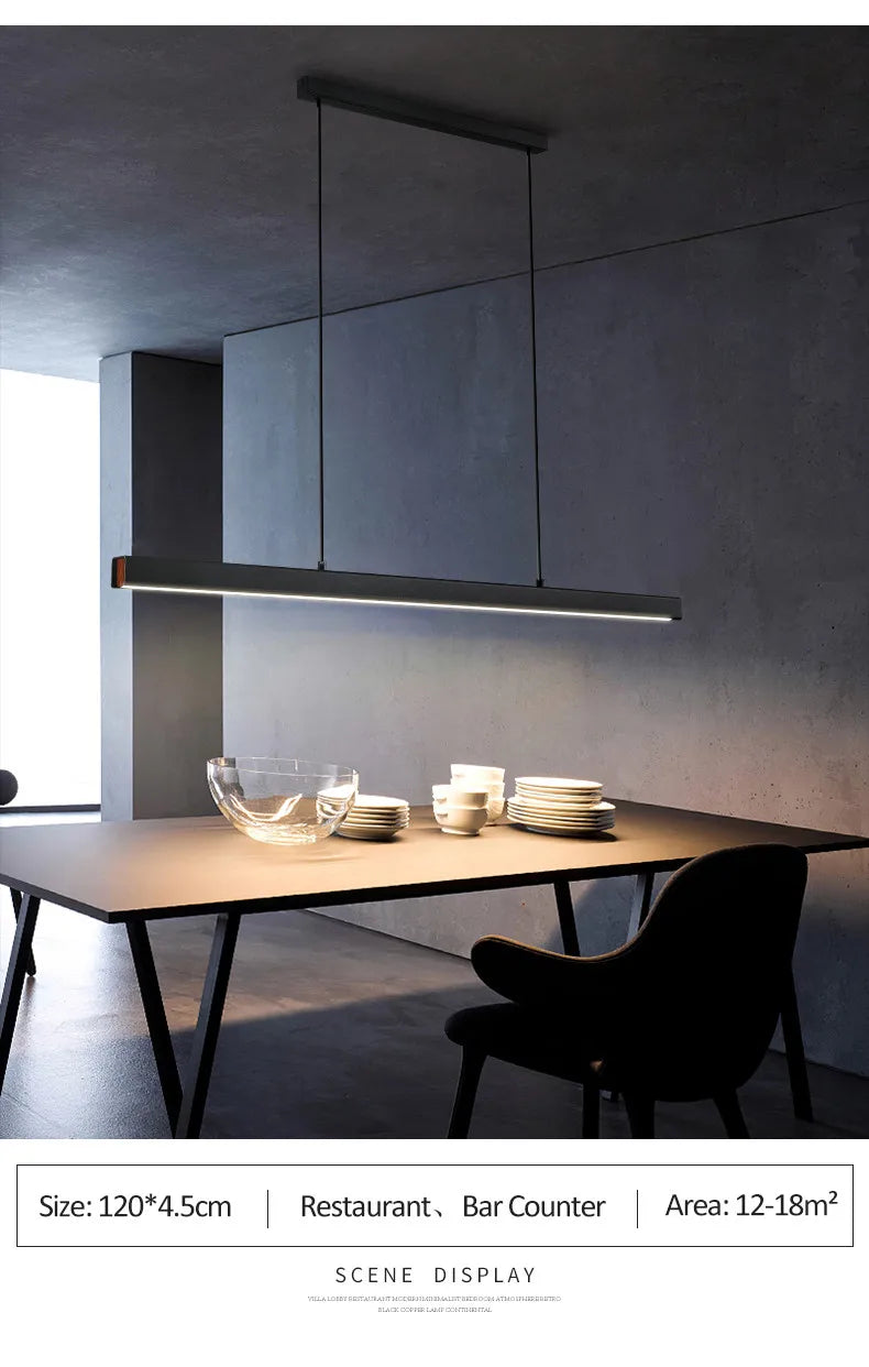 Dining room chandelier Nordic modern lamp dining table bar lamp restaurant lights kitchen lights office company led strip lamps