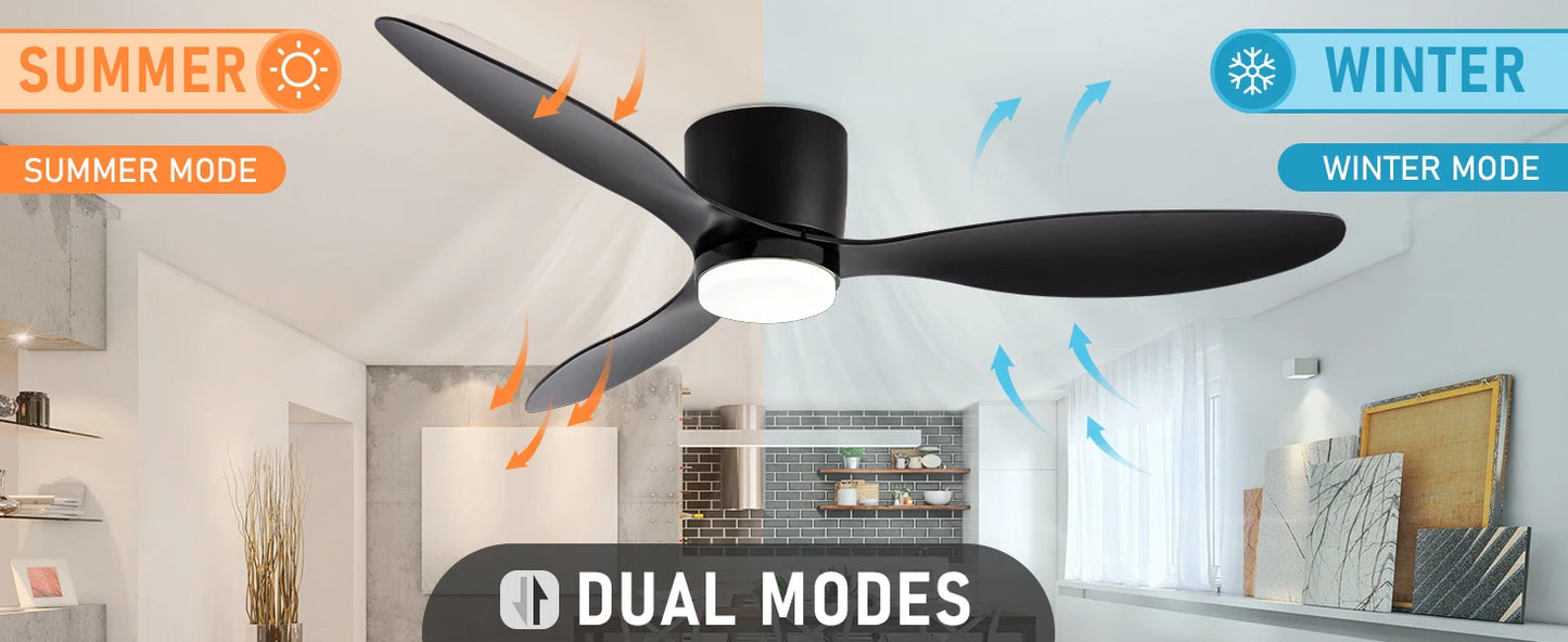 IRALAN silent and powerful ceiling fan 6-speed smart dimming LED Ceiling fan lighting bedroom room lamps Living room lights