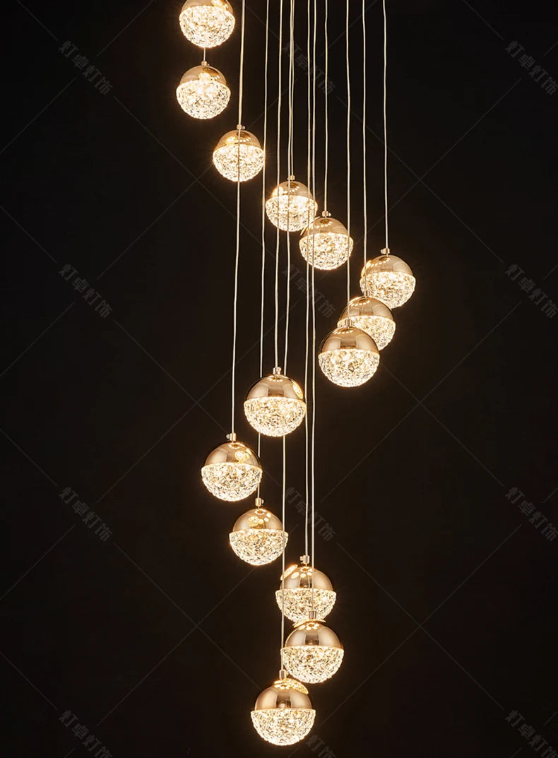 Modern home decor led lights pendant light lamps forstaircase Chandeliers for living room hanging light indoor lighting