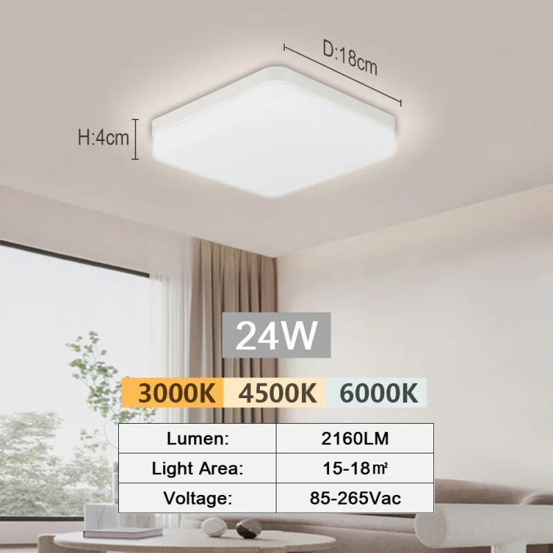 LED ceiling light ultra-thin modern light bedroom living room 18W 24W 36W 48W indoor Corridor Home Light Home lighting