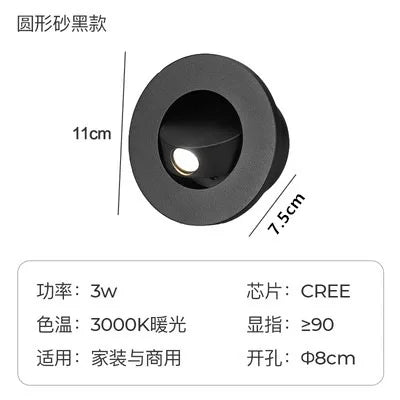 Recessed Rotation LED Reading Wall Light Living Room Bedroom Bedside Hotel Corridor Entrance Wall Lamp Hidden Decor Wall Sconce