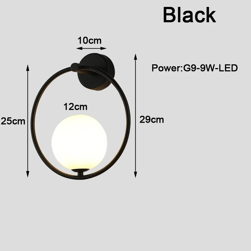 Indoor LED Wall Lamps with G9 Light Bulb for Bedroom Living Room Nordic LED Wall Lights Wall Lights Wall Sconce for Corridor