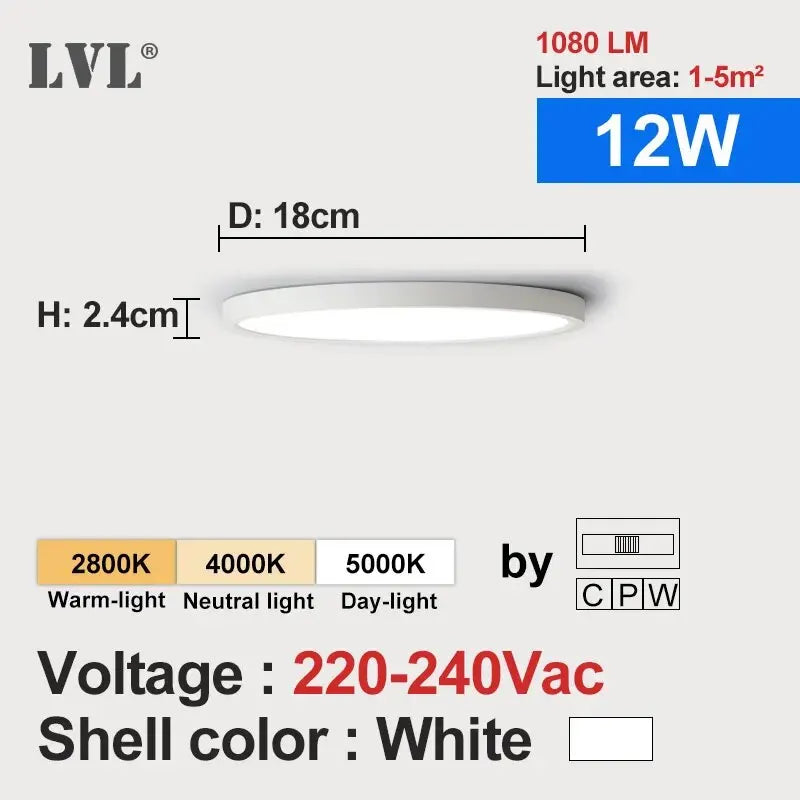 LVL LED Ceiling Light Wood Grain 3 in 1 Lighting Colors Home Lighing Kitchen Bedroom Bathroom Round Flush Ceiling Lamp