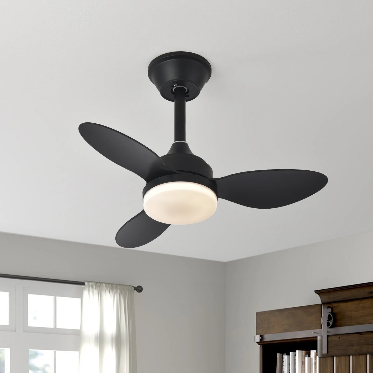 Ceiling Fan With Light,25 Inch/42 Inch/52 Inch Low Profile Ceiling Fan with remote control, For Indoor and Covered Outdoor