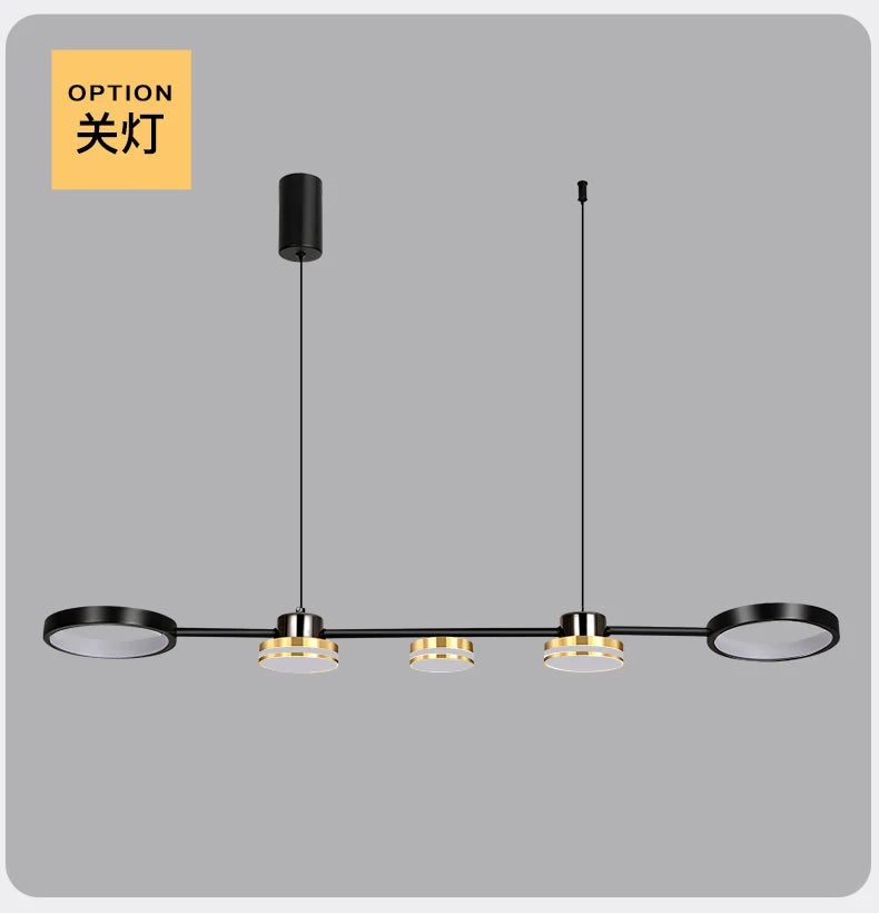 Pendant Lights Hanging Lamp Modern Table LED Long Linear Chandelier Kitchen Island Lighting For Dining Living Room Office Light
