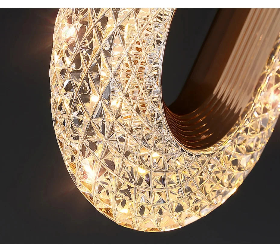 Modern Crystal Wall Lights Indoor Lighting Round/Oval LED Wall Lamp Home Decor for Kitchen Bedroom Living Room Creative Sconce