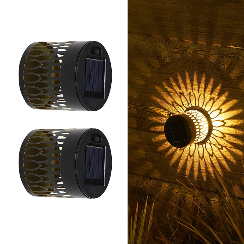 2026 Solar Outdoor Wall Light Waterproof Projection Lamp for Yard Terrace Patio Walkway Landscape Lighting Outdoor Decor