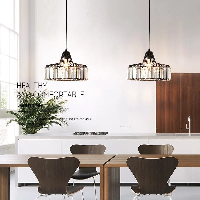 Modern K9 Crystal Pendant Light Led Ceiling Lamp Living Dining Room Nordic Chandelier Aisle Decor Balcony Corridor Fixture Lumi