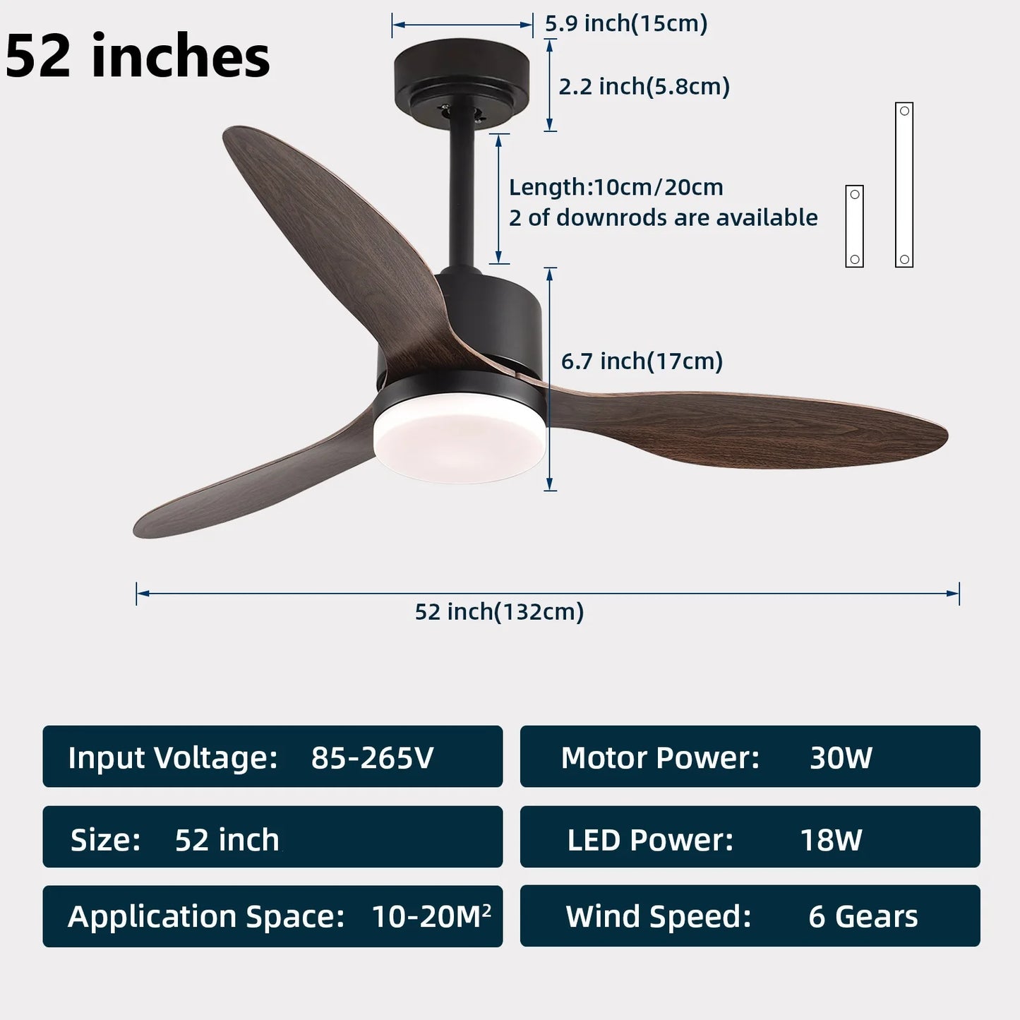 Jelena Modern 42 52 Inch Ceiling Chandelier with Fan Remote Control Living Room Decor Ceiling Fan Light LED Home Electric Fan