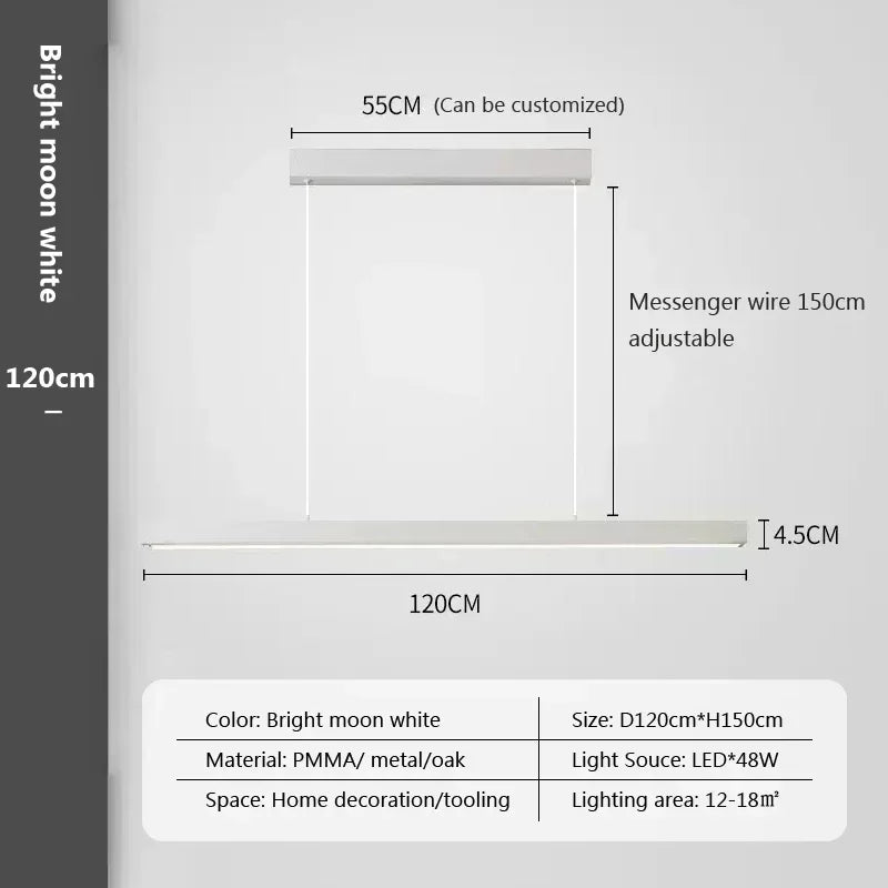 Modern LED Pendant Light For Living Dining Room Restaurant Office Long Simple Chandelier Home Deco Lighting Fixture Hanging Lamp