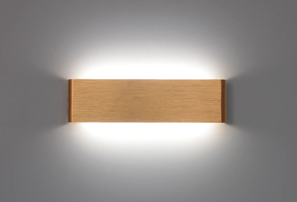 Modern Indoor Wall Lamps Simple Strip Lamp Bedroom Living Room Wall Lights Gold/coffee color Aluminum Wall Lamp Lighting Fixture