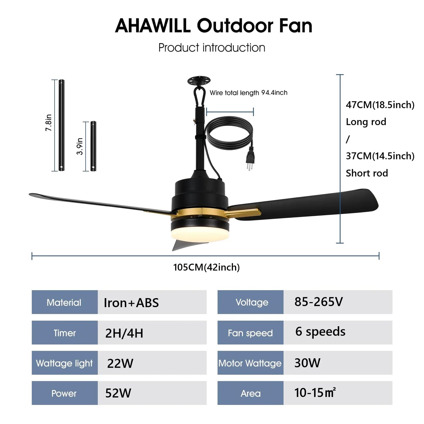 Cool Ceiling Fan with Light Mobile Hanging Electric Fan Home Dimmable Timer Silent Bedroom Living Room Fan LED Lighting