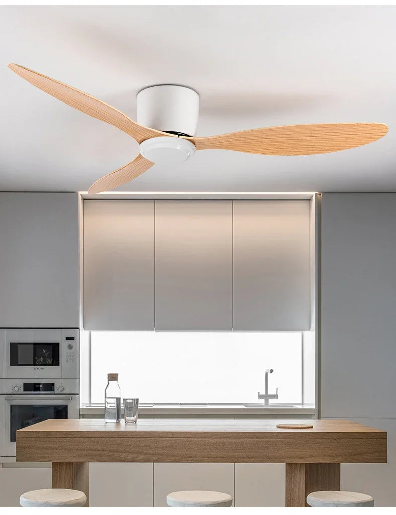 Modern Black White Low Floor DC Motor 30W Ceiling Fans With Remote Control Simple Ceiling Fan Without Light Home Fan