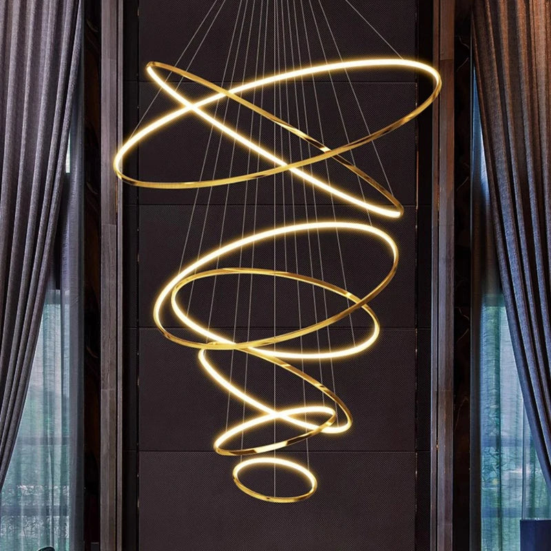 Modern home decor led lights pendant light lamps forstaircase Chandeliers for living room hanging light indoor lighting