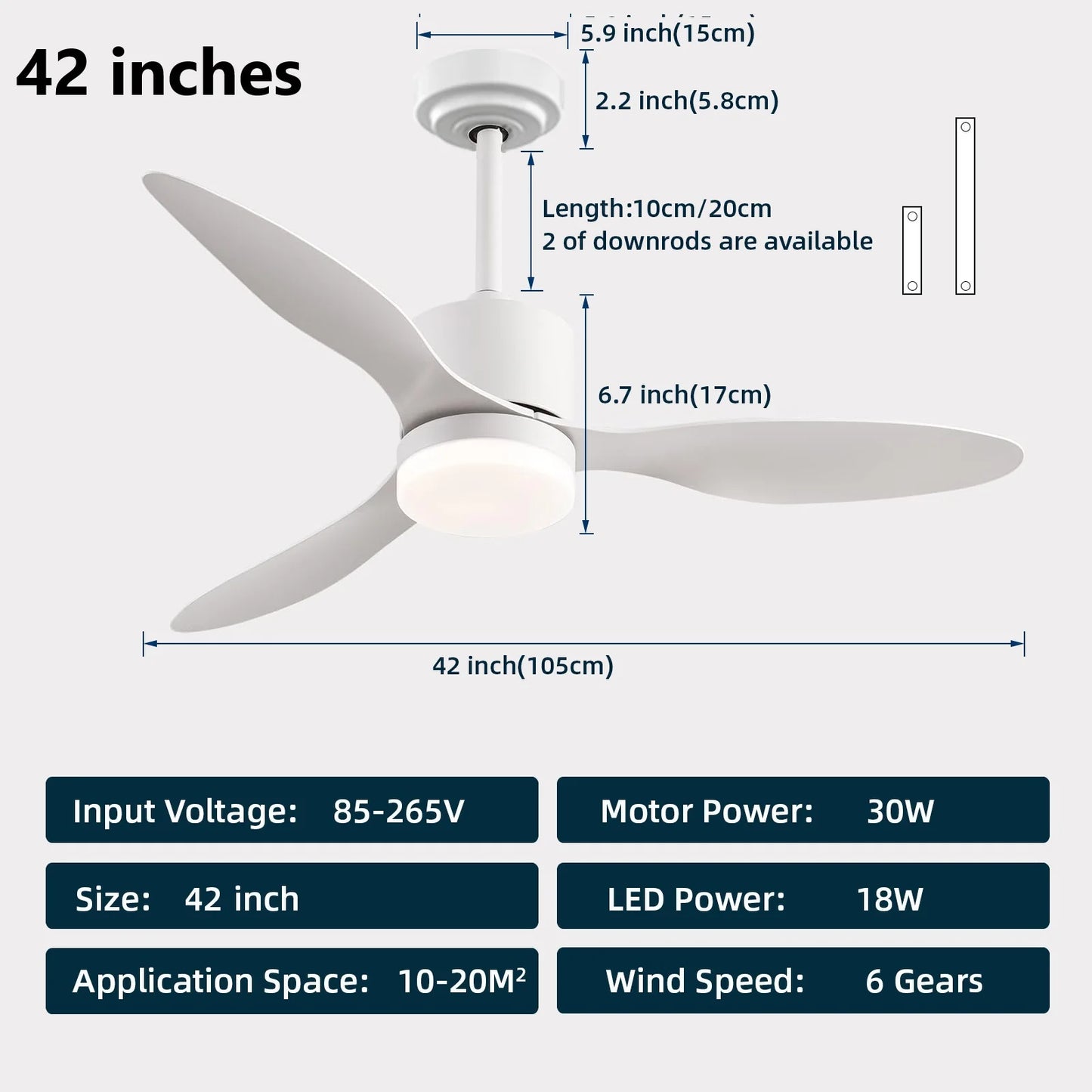 Jelena Modern 42 52 Inch Ceiling Chandelier with Fan Remote Control Living Room Decor Ceiling Fan Light LED Home Electric Fan