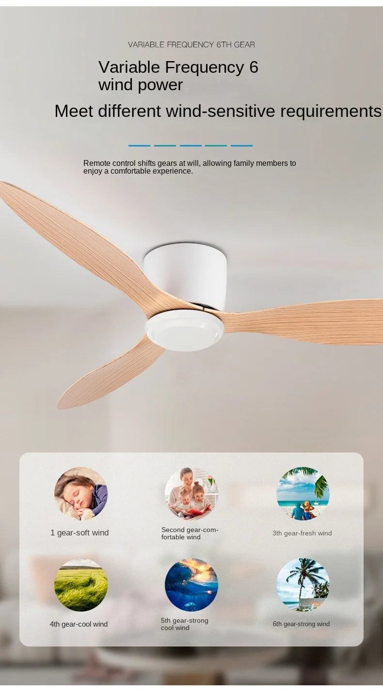 Modern Black White Low Floor DC Motor 30W Ceiling Fans With Remote Control Simple Ceiling Fan Without Light Home Fan