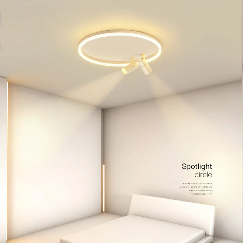 Modern LED Ceiling Lamp With Spotlight Chandelier For Bedroom Living Dining Room Aisle Home Decor Indoor Lighting Fixture Luster