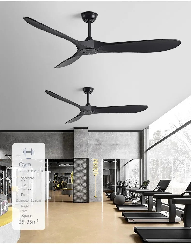 American Retro Ceiling Fan, Nordic Living Room, Dining Room, Industrial Variable Frequency Dimming Remote Control Electric Fan