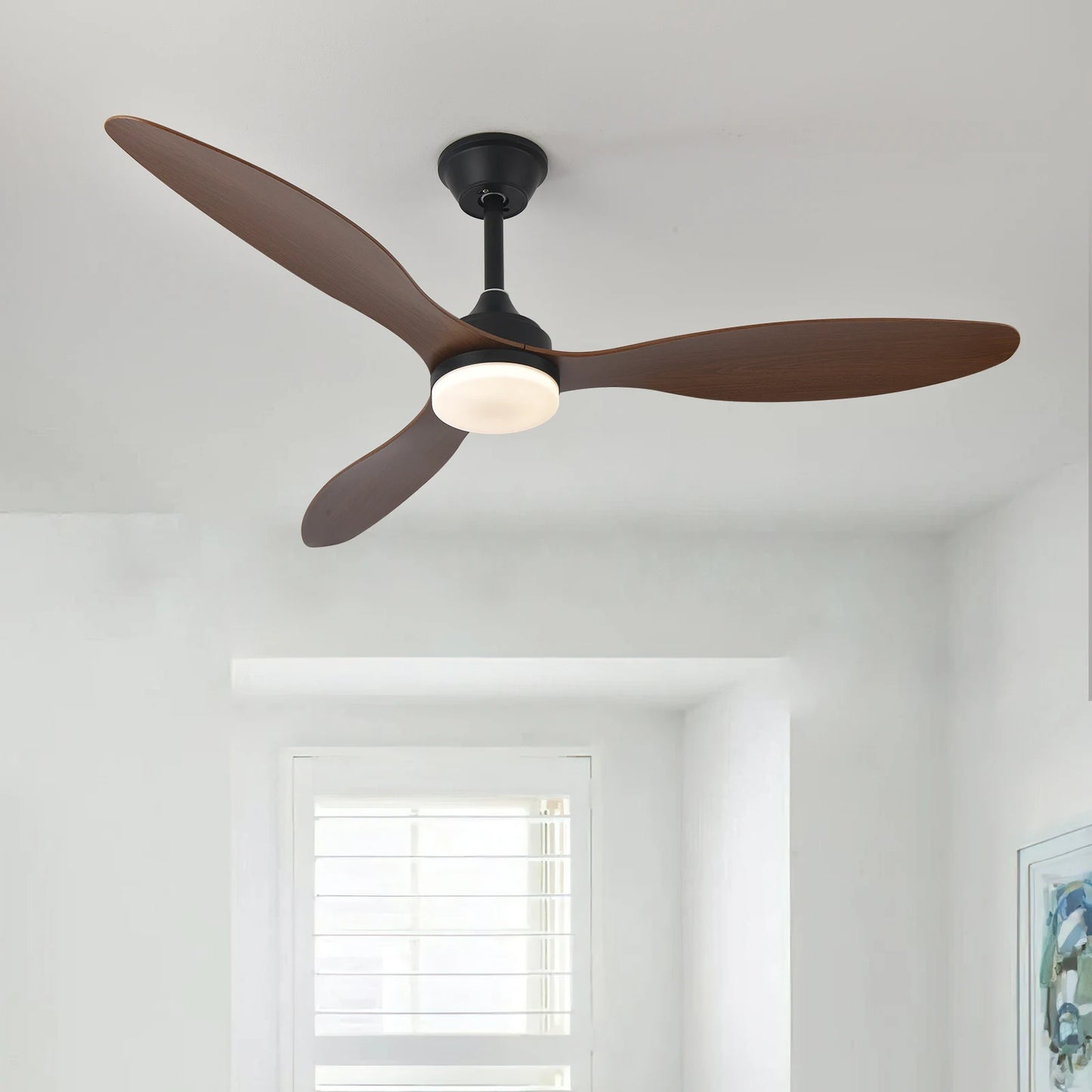 52 inch household ceiling fan with lights, remote control, six speed variable frequency motor