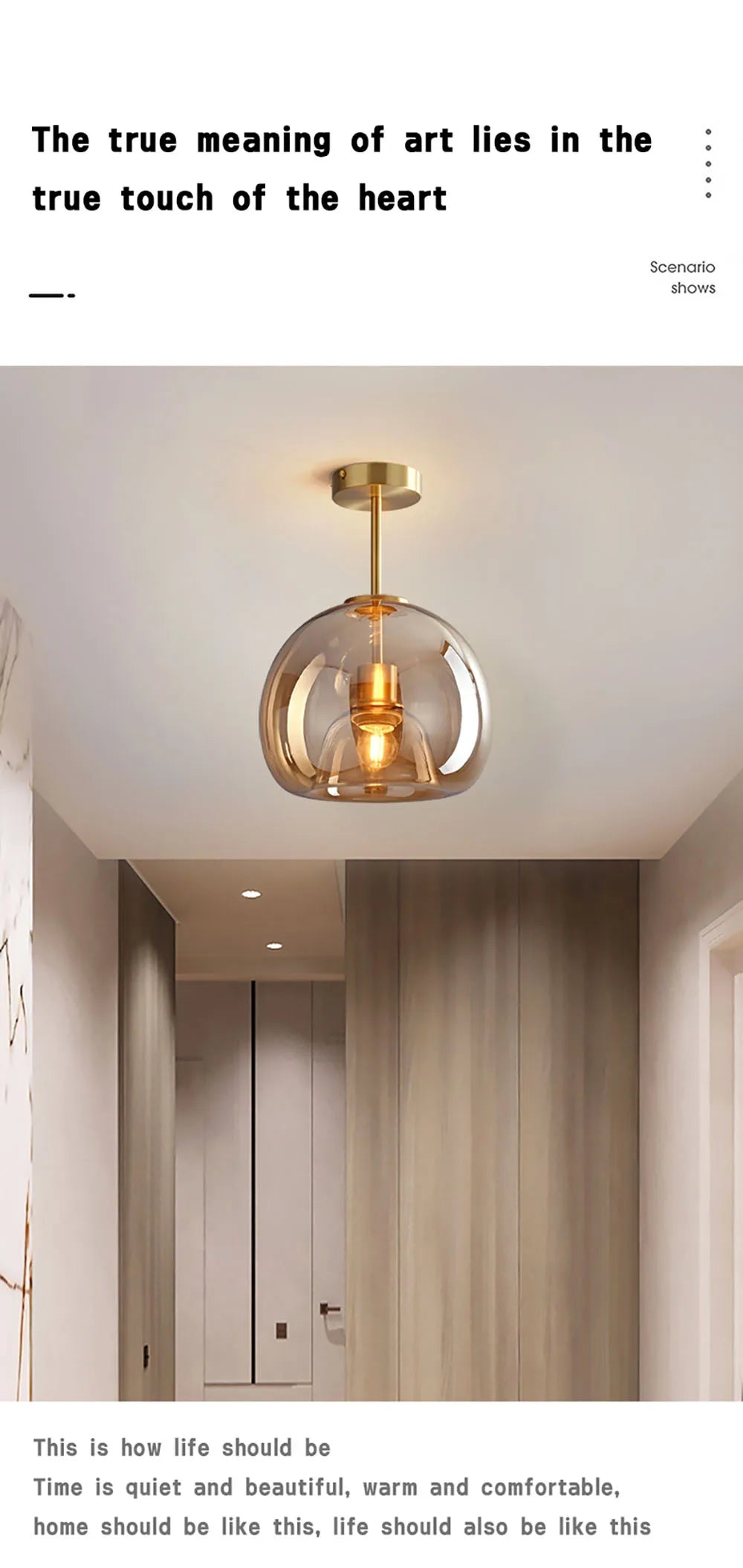 Modern Minimalist Glass Ceiling Light Nordic Corridor Aisle LED Dinning Room Lamp Creative Living Room Lighting Home Decorations