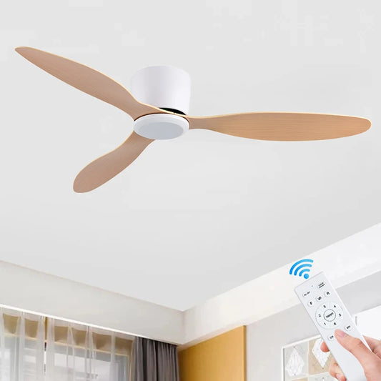 Modern Ceiling Fans with Remote 42/52 Inch Ceiling Fan No light with Quiet Reversible DC Motor  for Patio Living Room Bedroom