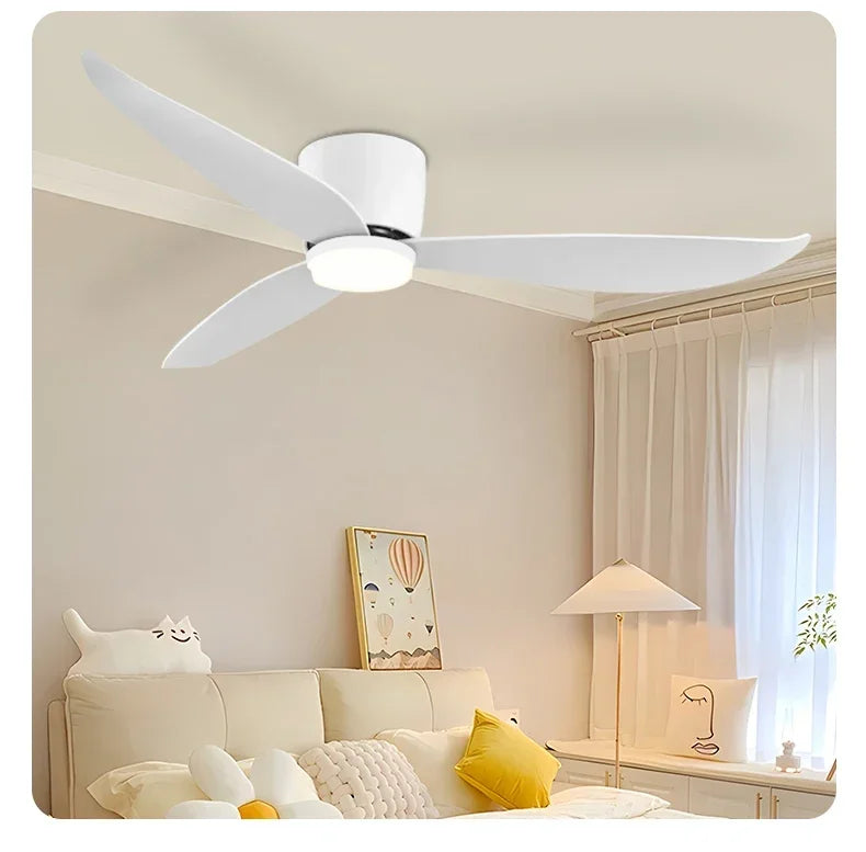 46 52 Inch LED Pendant Light, Bedroom, Dining Room, Living Room, Intelligent Remote Control Dimming Fan, Nordic Style 96-220V