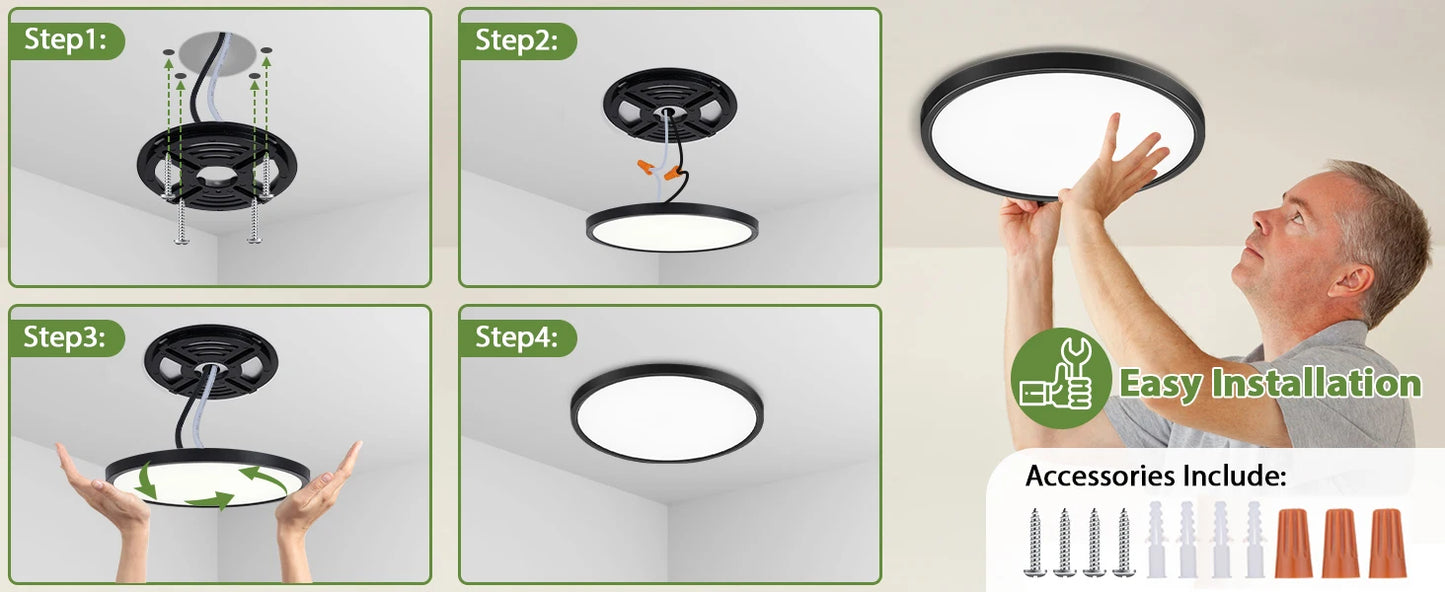 27cm 37cm Ultra Thin LED Ceiling Lamp 220V Indoor Lighting Room Decoration Ceilings Light for Kitchen Bedroom Corridor Bathroom