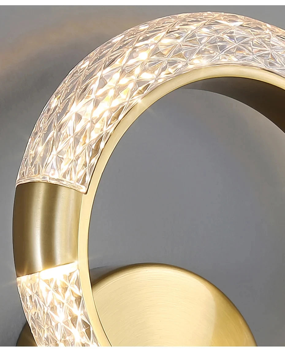 Modern Crystal Wall Lights Indoor Lighting Round/Oval LED Wall Lamp Home Decor for Kitchen Bedroom Living Room Creative Sconce