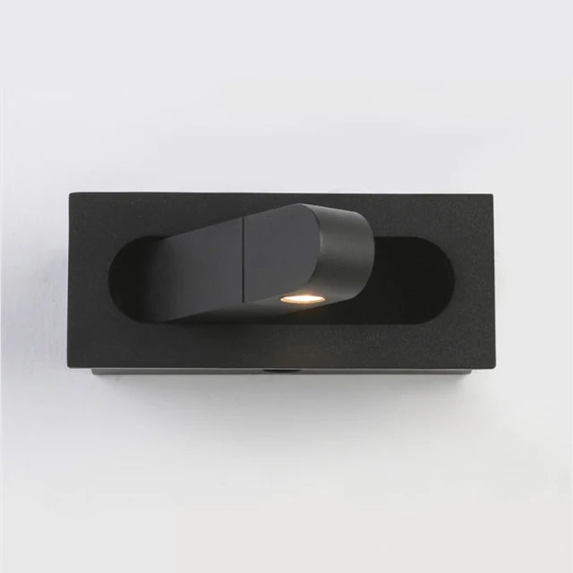 Recessed Rotation LED Reading Wall Light Living Room Bedroom Bedside Hotel Corridor Entrance Wall Lamp Hidden Decor Wall Sconce