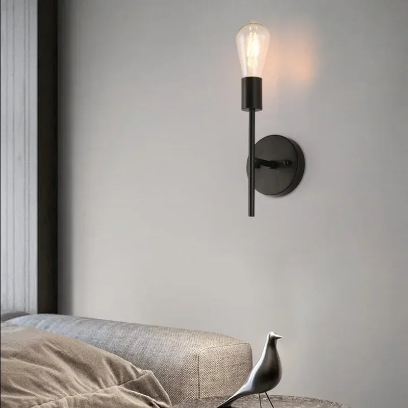 Modern minimalist wall lamp E27 4W Personality Aisle Bedroom Bedside Led lights American industrial style wall light