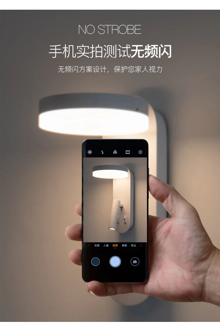 New Minimalist Wall Lamp Rotatable Spotlight Creative Bedroom Bedside Lamp Design Modern Led Wall Sconce ligjt for Hotel Rooms