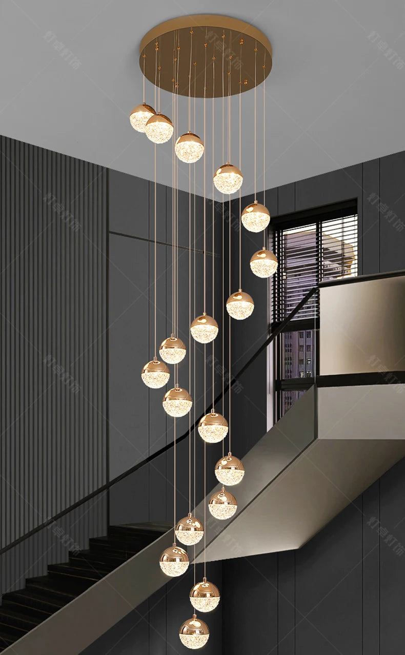 Modern home decor led lights pendant light lamps forstaircase Chandeliers for living room hanging light indoor lighting