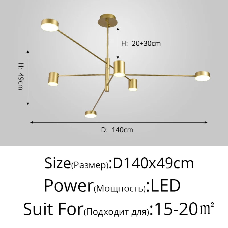 New Modern LED Chandelier Lights Bedroom Living Dining Room Gold Black Indoor Fixture Lighting Lamps Apply To AC90-260V