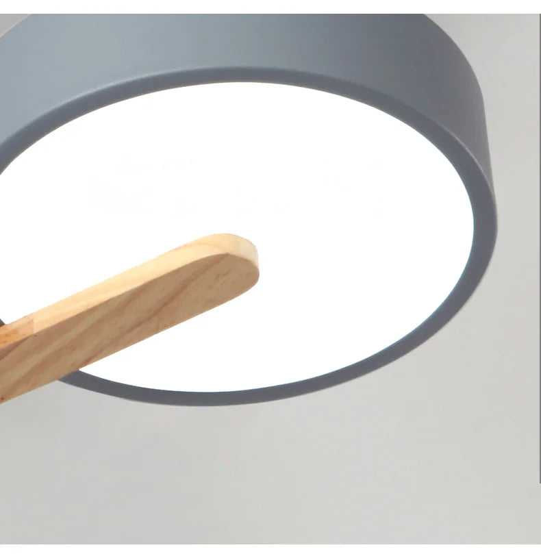 Nordic Style Personalized Macaron Ins Chandelier Bedroom Ceiling Decoration Lamp Modern Minimalist Wood Art Living Room Led Lamp