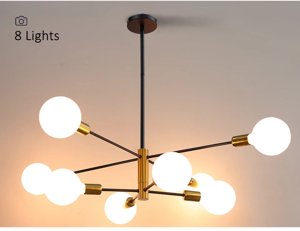 Nordic Modern Chandelier Hanging Lamps For Ceiling Home Decor Living Room Bedroom Pendant Indoor Fixtures E27 G95 G125 Milk Bulb