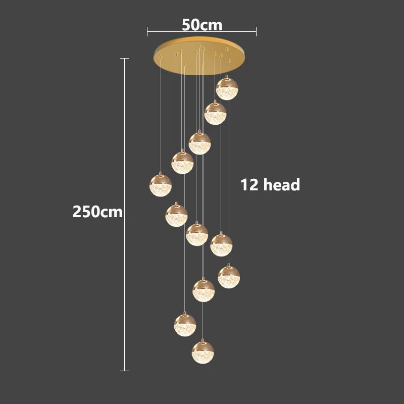Modern home decor led lights pendant light lamps forstaircase Chandeliers for living room hanging light indoor lighting