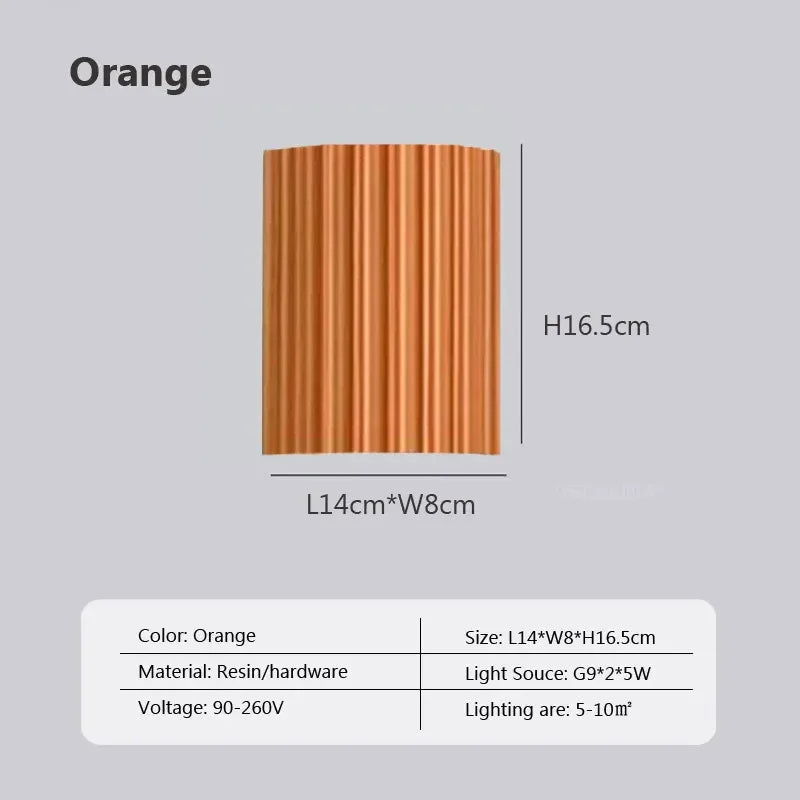 Nordic LED Wall Lamp Resin Sconces G9 Blub For Bedroom Bedside Background Hallway Restaurant Home Decor Wall Lighting Fixtures