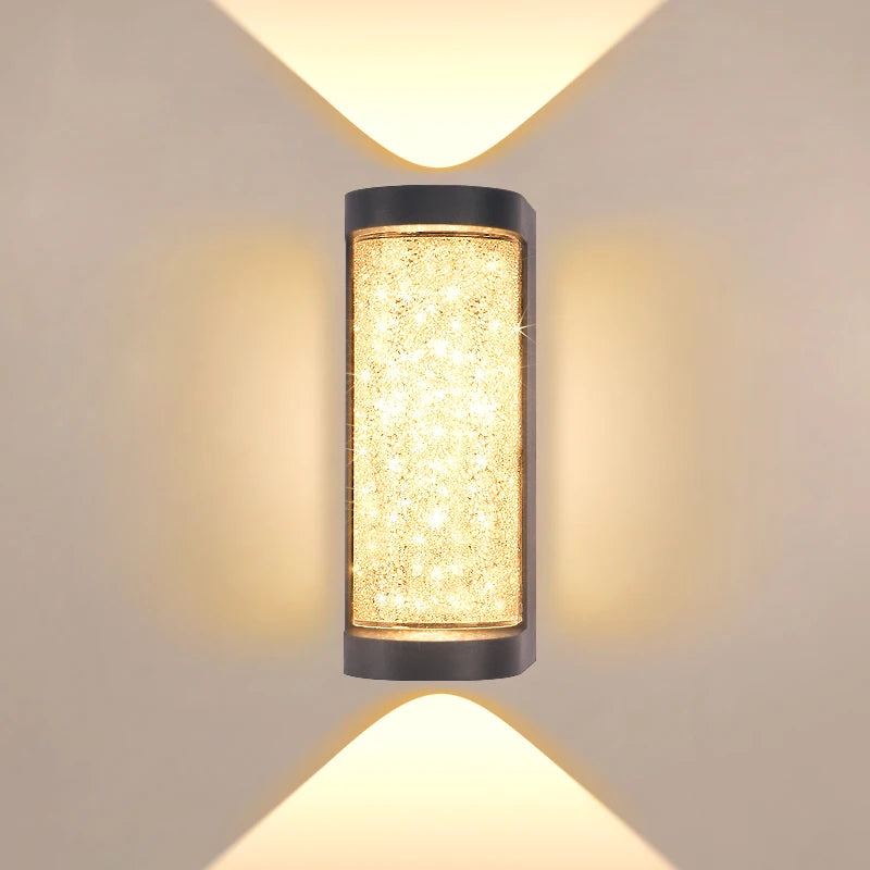 Outdoor Waterproof Wall Light European Luxury Crystal 10W LED Wall Lamp for Porch Corridor Villa Hotel Exterior Wall Lamps
