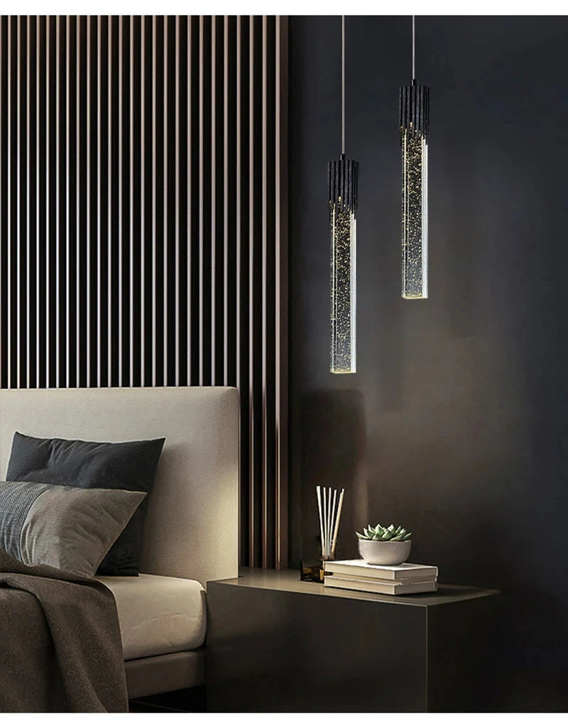 Nordic Crystal Pendant Lights LED Ceiling Lamp Bedside Hanging Lighting for Living Room Kitchen Bedroom Ceiling Home Decor